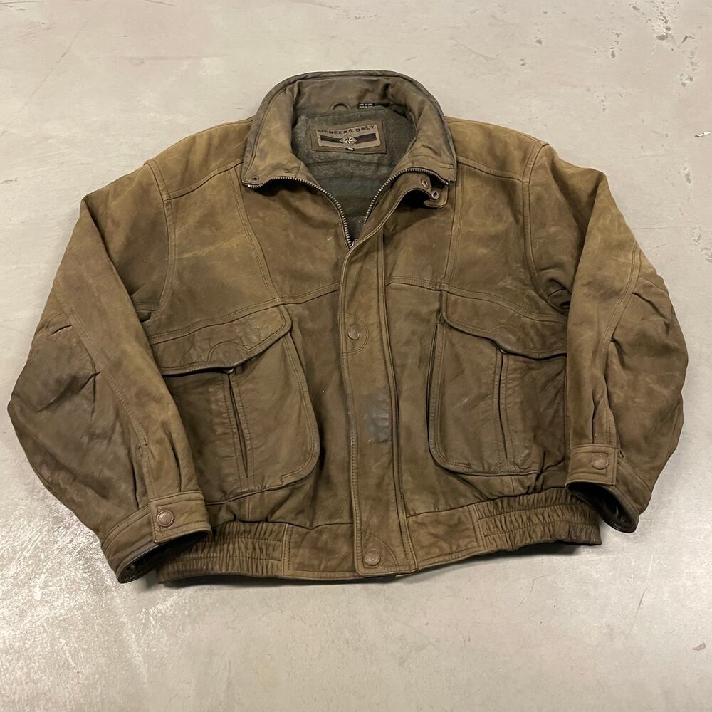 vintage 90s members only leather jacket